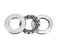 sourcing map 51104 Poussée Billes Roulements 20mm x 35mm x 10mm Chrome Acier ABEC3 Unique Rangée Rouleau