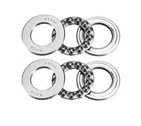 sourcing map 51104 Poussée Billes Roulements 20mm x 35mm x 10mm Chrome Acier ABEC3 Unique Rangée Rouleau 2pcs