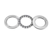 sourcing map 51106 Carbone Acier Poussée Bille Roulement 3 Partie 30mmx47mmx11mm