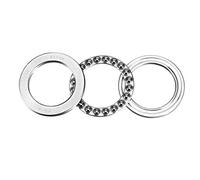 sourcing map 51109 Poussée Billes Roulements 45mm x 65mm x 14mm Chrome Acier ABEC3 Unique Rangée Rouleau