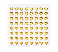 sourcing map 512 Pcs Coeur Strass 6mm Auto Adhésif Gemmes Autocollants | Bijoux Autocollants, pour Valentine Maquillage Arts & Artisanat DIY Bijoux Fabrication Or