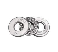 sourcing map 51201 Miniature Poussée Roulement à Billes 12mm x 28mm x 11mm Chrome Acier avec Laveuse