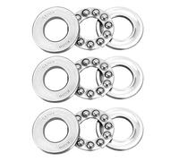 sourcing map 51204 Roulements à billes de butée 20mm x 40mm x 14mm Acier chromé ABEC3 Rouleau à une rangée 3pcs