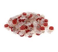 sourcing map 55pcs Connecteurs UR 3 Port Fil Gel Rouge Clair pour Fil Téléphonique Câblage électrique