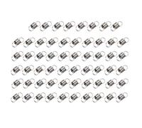 sourcing map 58pcs Ressorts de Traction Extension - 0,4 mm de diamètre de fil, 4,5 mm de diamètre extérieur, 12 mm de longueur libre en acier petit ressort de tension à double crochet