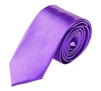 sourcing map 5cm Largeur Cravate Cravate Maigre Auto polyester jaune femme Violet Taille unique