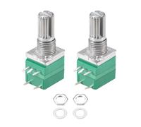 sourcing map 5KOhm Variable Résisteur Film Carbone Rotatif Simple Cône Potentiomètre 2Pcs