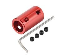sourcing map 5mm à 10mm Alésage Coupleur Arbre Moteur Rigide Couplage Ensemble Vis L25XD14 Aluminium Alliage Accouplement Connecteur Accessoire Foncé Rouge