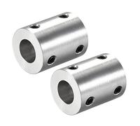 sourcing map 5mm à 10mm Alésage Coupleur Arbre Moteur Rigide Couplage Ensemble Vis L25XD20 Aluminium Alliage ACcouplement Connecteur Accessoire 2pcs