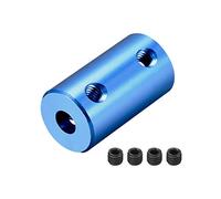 sourcing map 5mm à 5mm Alésage Coupleur Arbre Moteur Rigide Couplage Ensemble Vis L25XD14 Aluminium Alliage Accouplement Connecteur Accessoire Foncé Bleu 4pcs