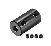 sourcing map 5mm à 5mm Alésage Coupleur Arbre Moteur Rigide Couplage Ensemble Vis L25XD14 Aluminium Alliage Accouplement Connecteur Accessoire Noir 4pcs