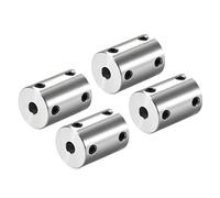 sourcing map 5mm à 5mm Alésage Coupleur Arbre Moteur Rigide Couplage Ensemble Vis L25XD18 Aluminium Alliage ACcouplement Connecteur Accessoire 4pcs