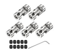 sourcing map 5mm à 5mm Diamètre Interne Rotatif Joint universel Arbre Accouplement L23 x D11 avec Vis et Clé pour RC Modèle Paquet 5