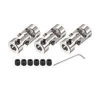sourcing map 5mm à 5mm Diamètre Interne Rotatif Joint universel Arbre Accouplement L23 x D11 avec Vis et Clé pour RC Modèle Paquet 3