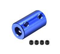 sourcing map 5mm à 7mm Alésage Coupleur Arbre Moteur Rigide Couplage Ensemble Vis L25XD14 Aluminium Alliage Accouplement Connecteur Accessoire Foncé Bleu 4pcs