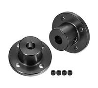 sourcing map 5mm Interne Diamètre H15xD15 Coupleur Axe Bride Rigide Accouplement Arbre Guide Moteur Couplage Connecteur pour Bricolage Pièces Noir 2pcs