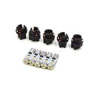 sourcing map 5pc 12V T5 1206 5 SMD Lampe Blanc Tableau Bord éclairage Interne Prise