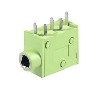 sourcing map 5pc 3.5mm 5 Broche souder Prise Jack stéréo F Connect Audio Vidéo Vert PJ325