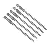 sourcing map 5pc Embout de Tournevis 100mm tige Hex 1/4 T15 Torx magnétique S2 Acier haute