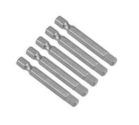 sourcing map 5pc Embout de Tournevis 50mm long Hex 1/4" H6 S2 Tournevis Hex alliage acier
