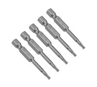 sourcing map 5pc Embout de Tournevis 50mm long Hex 1/4" T10 Torx Magnétique S2 alliage acier