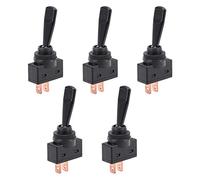 sourcing map 5pc SPST Commutateur bascule blocage 20A 12V 2P ON-OFF tige plate Noir