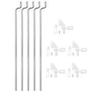 sourcing map 5Pcs 1.2mmx180mm Poussoir Pièces + 5Pcs Nylon Micro Contrôle Klaxons 4 Trous pour RC Avion Bricolage Pièces