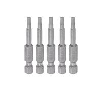 sourcing map 5pcs 1/8" Hexagonal Tournevis Embout SAE 1/4" Hexagonal Tige 2" Longueur Magnétique S2 Acier Perceuses électriques Forets