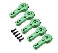 sourcing map 5Pcs 25T Aluminium Servo Klaxons M3 Filetages Métal Bras Direction pour Futaba Savox Xcore RC Voiture Camion Petit Chariot Avion Vert