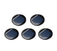sourcing map 5pcs 2V poly Module de panneau solaire rond bricolage pour téléphone chargeur diamètre 36mm