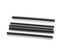 sourcing map 5Pcs 2x40 80pin 2.54mm Double Rangée Droit Mâle PBC Broche Bande en-tête