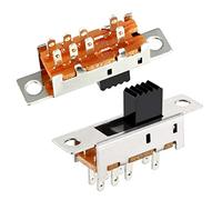 sourcing map 5Pcs 3mm Commutateur à glissière vertical SPDT 8 Terminals PCB Verrouillage du panneau
