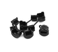 sourcing map 5pcs 4N-4 Passe-fils à câble rond 11,5mm Dia Noir