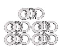 sourcing map 5pcs 51104 Miniature Poussée Roulement à Billes 20mm x 35mm x 10mm Chrome Acier avec Laveuse