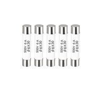 sourcing map- 5Pcs 6A 500V Coup Rapide Céramique Fusibles à Cartouche 6mm x 30mm