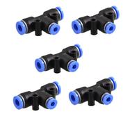 sourcing map 5Pcs 6mm à 4mm Rapide Joint Air Pnéumatique T Forme Pression Raccords