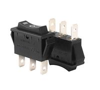sourcing map 5Pcs AC 20A/125V 22A/250V SPDT 3 Borne 3 Position on-Off-on Interrupteur Interrupteur à Bascule Bateaus Noir