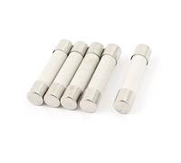 sourcing map 5 Pcs AC 500V 0.5A 6x30mm Coup Rapide Cylindrique Céramique Tube Fusibles