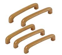 sourcing map 5pcs Armoire Placard Porte Tiroir Commode 96 mm Distance des Trous Poignées en Bois pour Commode Tiroir Armoire