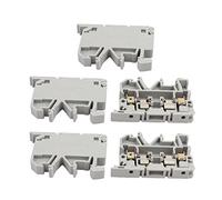sourcing map 5pcs ASK1EN rail DIN support fusible bornier 500V 4mm2 gris