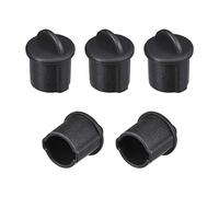 sourcing map 5pcs BNC Silicone Protecteurs Capuchon Porte Couvercle Anti Poussière 9.5mm-11mm Diamètre Noir