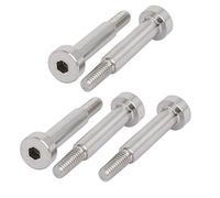 sourcing map 5pcs Boulon D'épaule 5mm Ø 20mm long épaule filetage M4