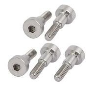 sourcing map 5pcs Boulon D'épaule 5mm Ø 6mm long épaule filetage M4