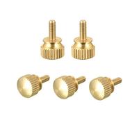 sourcing map 5Pcs Bouton Moleté Vis, M3x8mm Laiton Épaule Boulons Étagé Poignée Boutons Attaches pour PC, Électronique, Mécanique