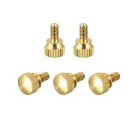 sourcing map 5Pcs Bouton Moleté Vis, M4x8mm Laiton Épaule Boulons Étagé Poignée Boutons Attaches pour PC, Électronique, Mécanique