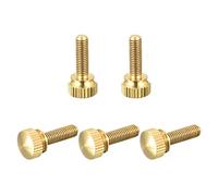 sourcing map 5Pcs Bouton Moleté Vis M5x16mm Laiton Épaule Boulons Étagé