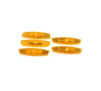 sourcing map- 5pcs colliez plastique orange-réfléchissant avertissement Vélo 11.7x2.8x1.3cm