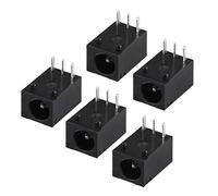 sourcing map 5pcs Connecteur de Prise d'alimentation Fiche Jack DC-003 3.5mmx1.3mm DC 3 Broche Femelle