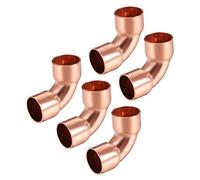 sourcing map 5Pcs Coude Cuivre 90 Degré Virage Court pour Tuyauterie 9,7mm