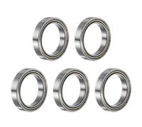 sourcing map 5Pcs de Roulements à Billes à Gorge Profonde 6702ZZ, en Acier Chromé Z2 Avec Double Blindage Métallique, Dimensions : 15mm x 21mm x 4mm